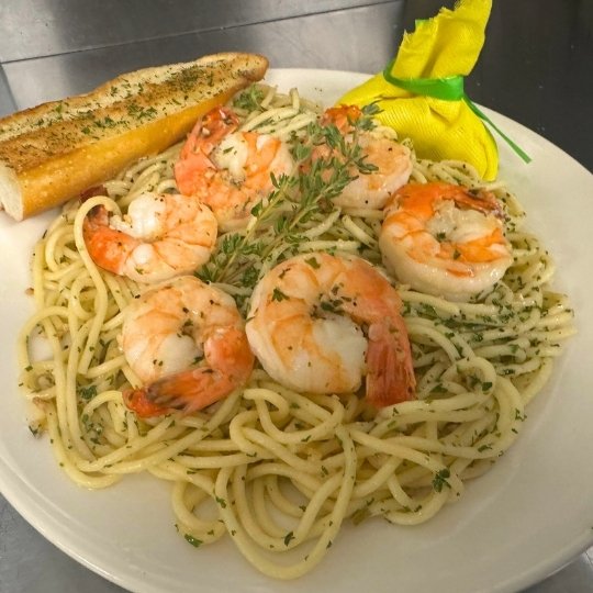 Shrimp scampi from the Happy Valley LIVE restaurant in State College, PA. Seafood Dish