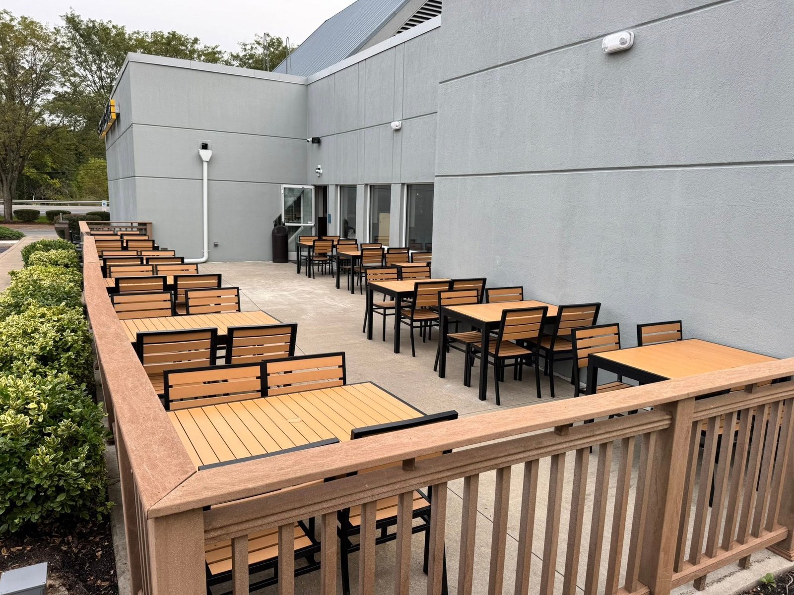 Happy Valley Live Outdoor patio Outdoor Patio at Happy Valley Live in State College Pa. Accessible from the parking lot.